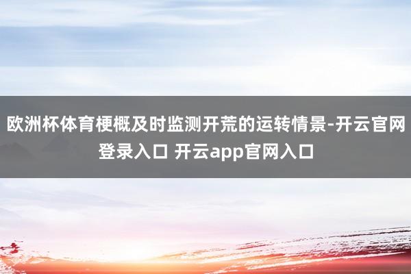 欧洲杯体育梗概及时监测开荒的运转情景-开云官网登录入口 开云app官网入口