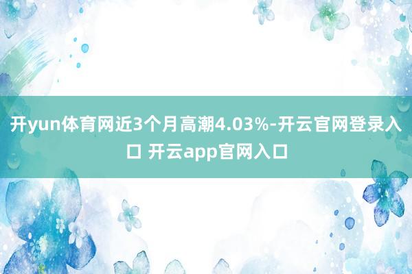 开yun体育网近3个月高潮4.03%-开云官网登录入口 开云app官网入口
