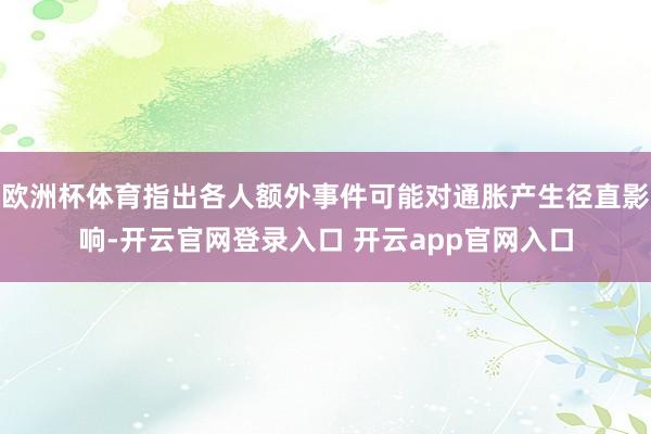 欧洲杯体育指出各人额外事件可能对通胀产生径直影响-开云官网登录入口 开云app官网入口